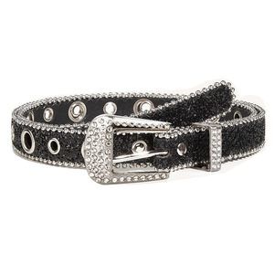 Rhinestone Belts For Women Western Cowgirl Bling Skinny Leather Belt For Jeans🐥